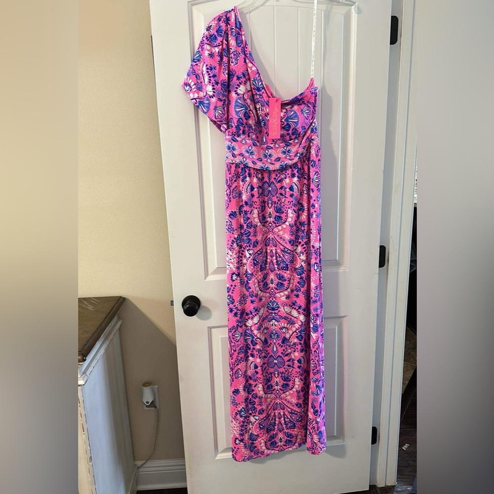 Lilly Pulitzer solana one shoulder maxi dress